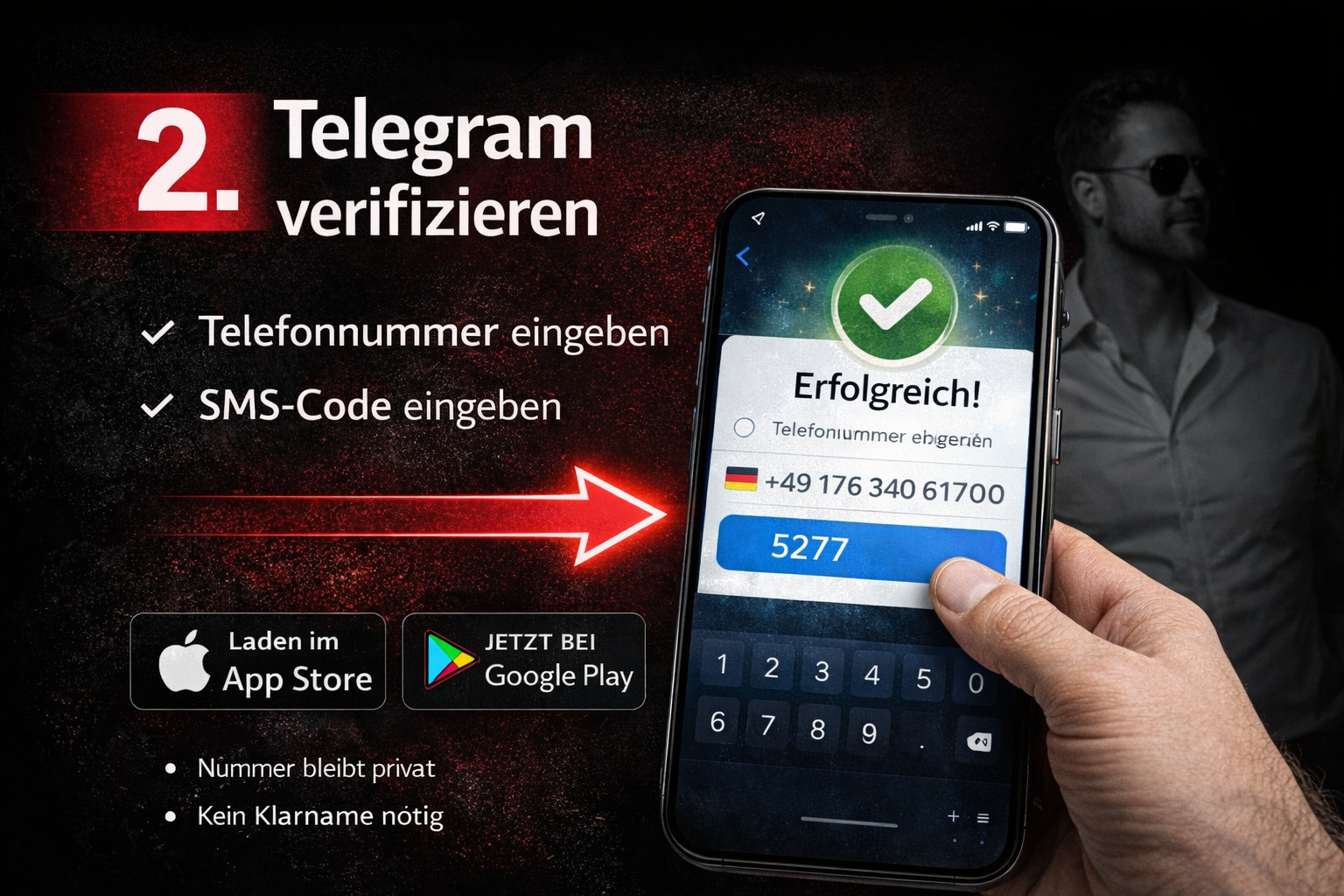 Slide 2 – Telegram verifizieren