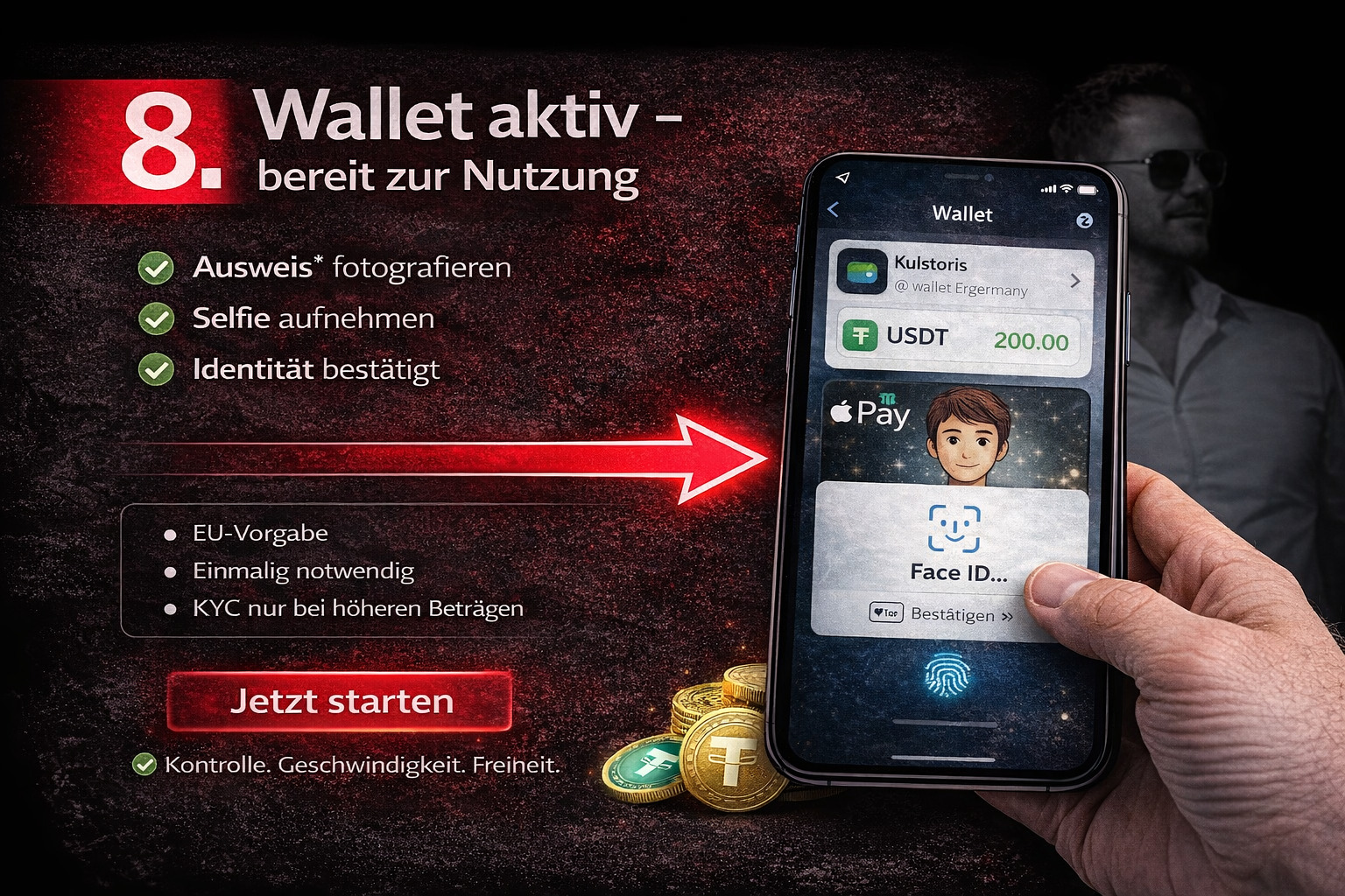 Slide 8 – Wallet aktiv